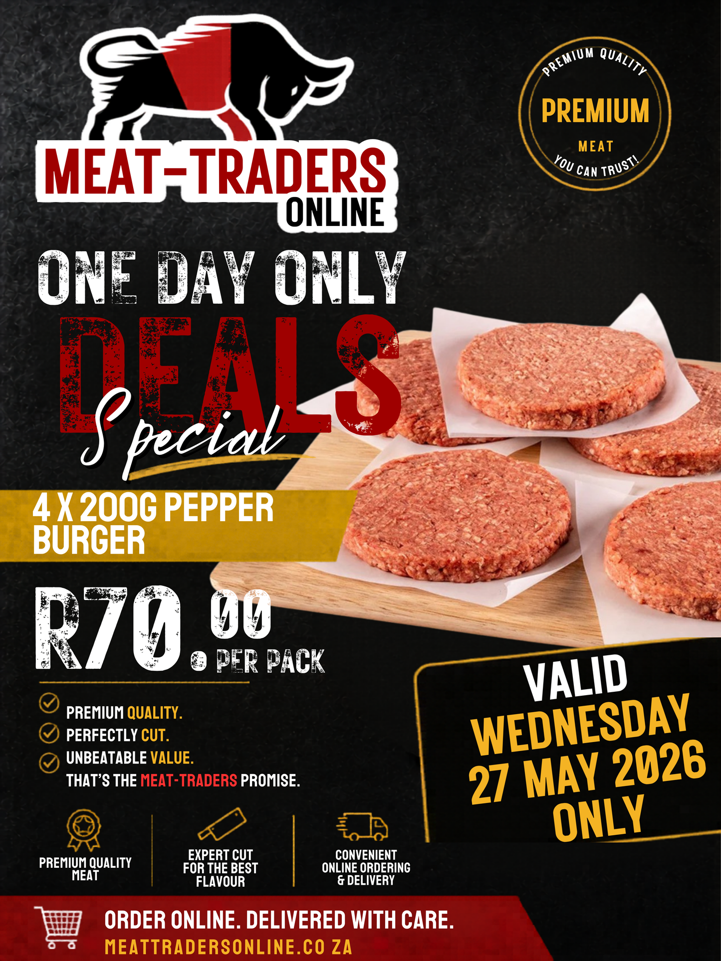 4 x 200g PEPPER BURGER PATTIES