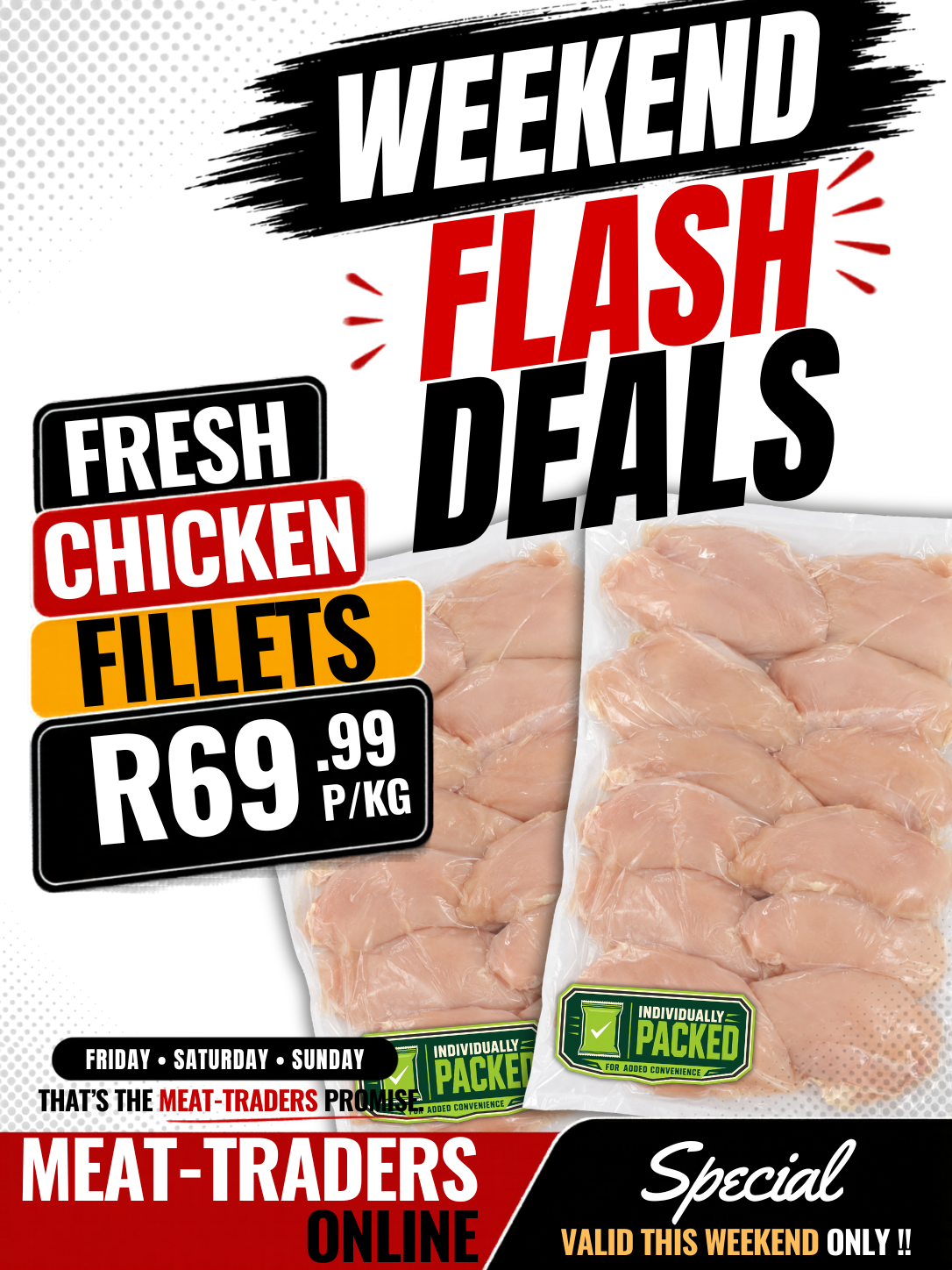 WEEKEND FLASH DEAL - BULK CHICKEN BREAST FILLETS