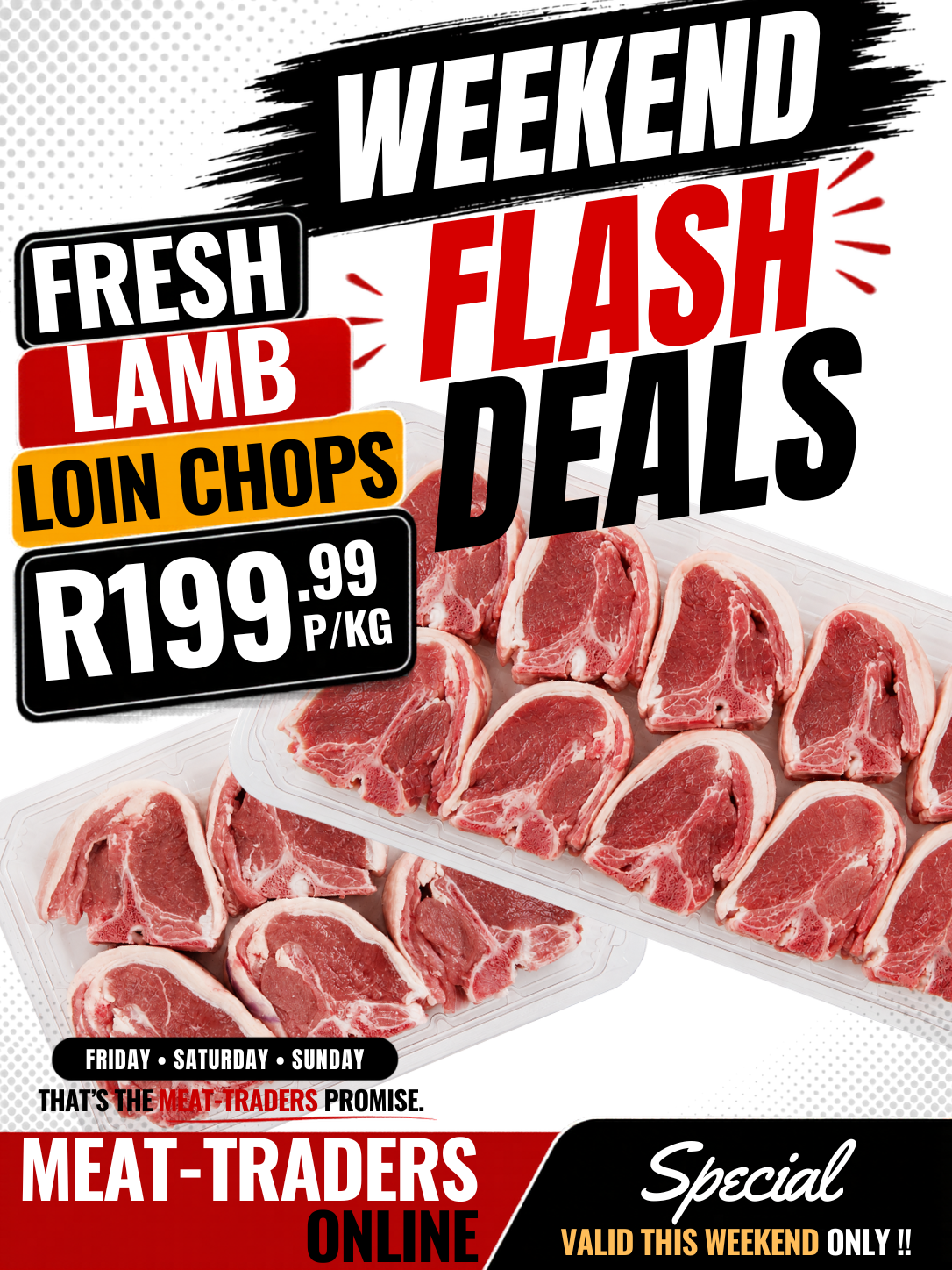 WEEKEND FLASH DEAL - LAMB LOIN CHOPS