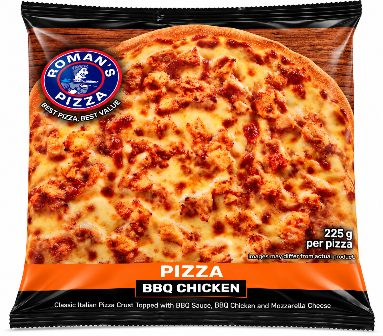 BBQ Chicken Frozen Pizza 18cm | Roman's | Meat-Traders Online