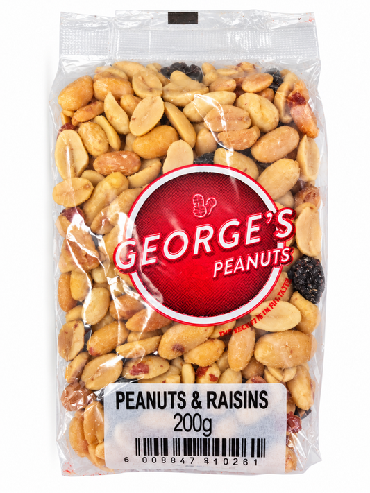 GEORGES PEANUTS & RAISINS 200G