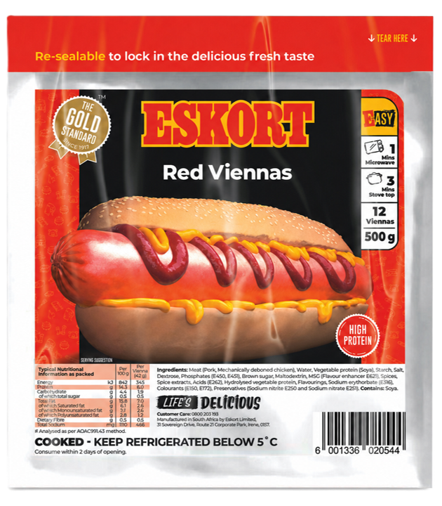 ESKORT - RED VIENNAS 500G