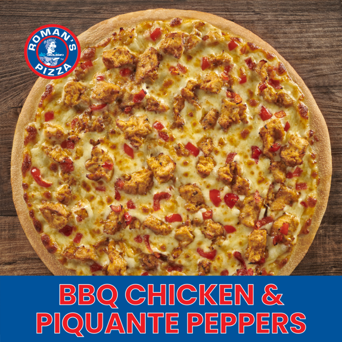 ROMAN'S - 25CM BBQ CHICKEN & PIQUANT PEPPERS PIZZA