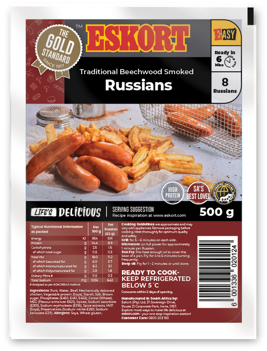 ESKORT - SMOKED RUSSIANS 500G