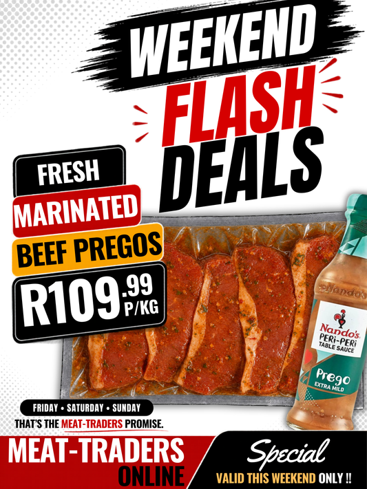 WEEKEND FLASH DEAL - EXTRA MILD MARINATED BEEF PREGO STEAKS