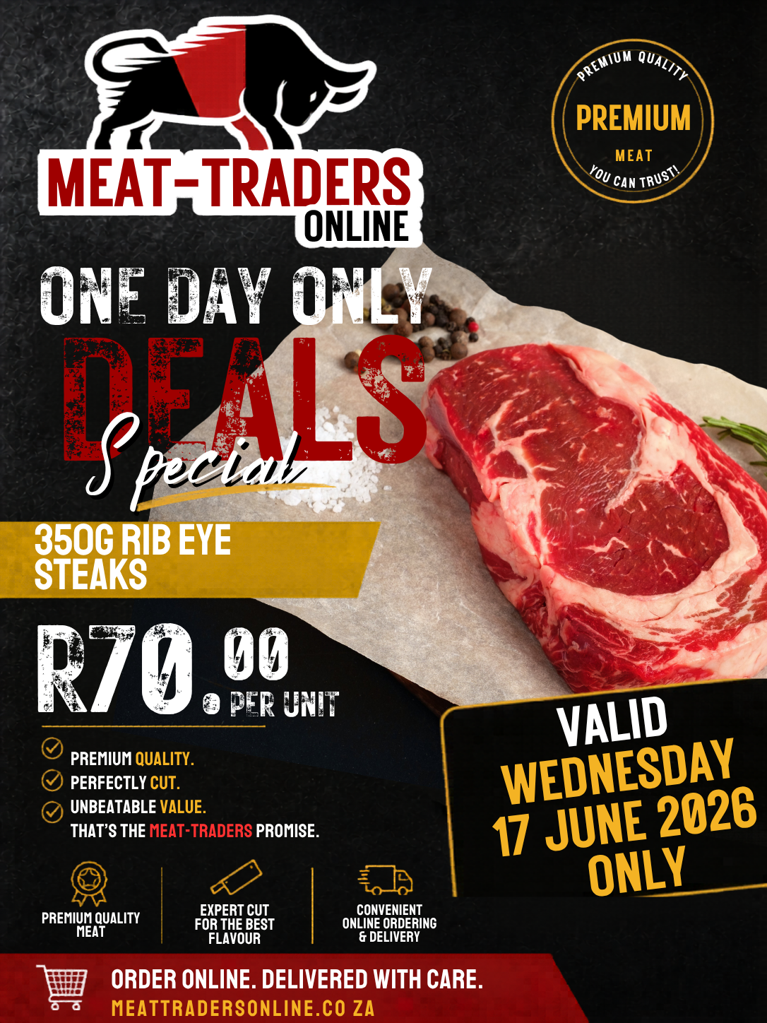 R70 DEALS - 350G RIB EYE STEAK