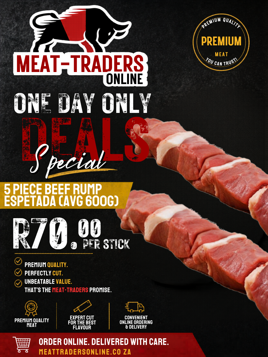 R70 DEALS - 600G BEEF RUMP ESPETADA