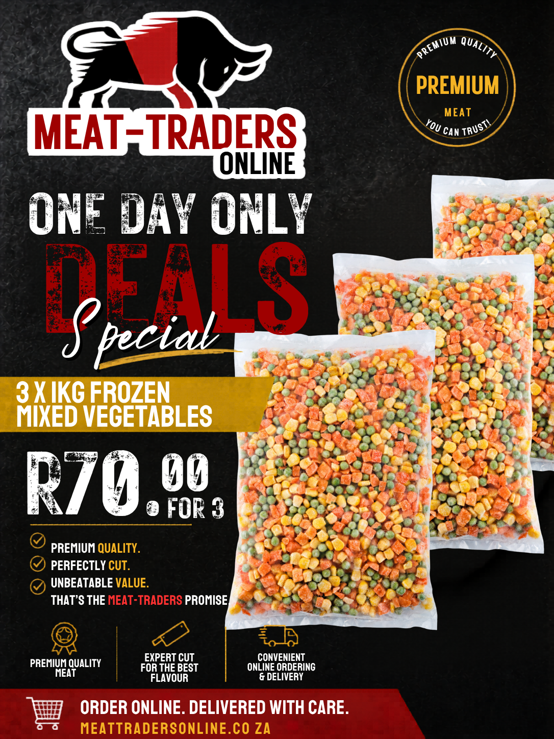R70 DEALS - 3 X 1KG MIXED VEGETABLES