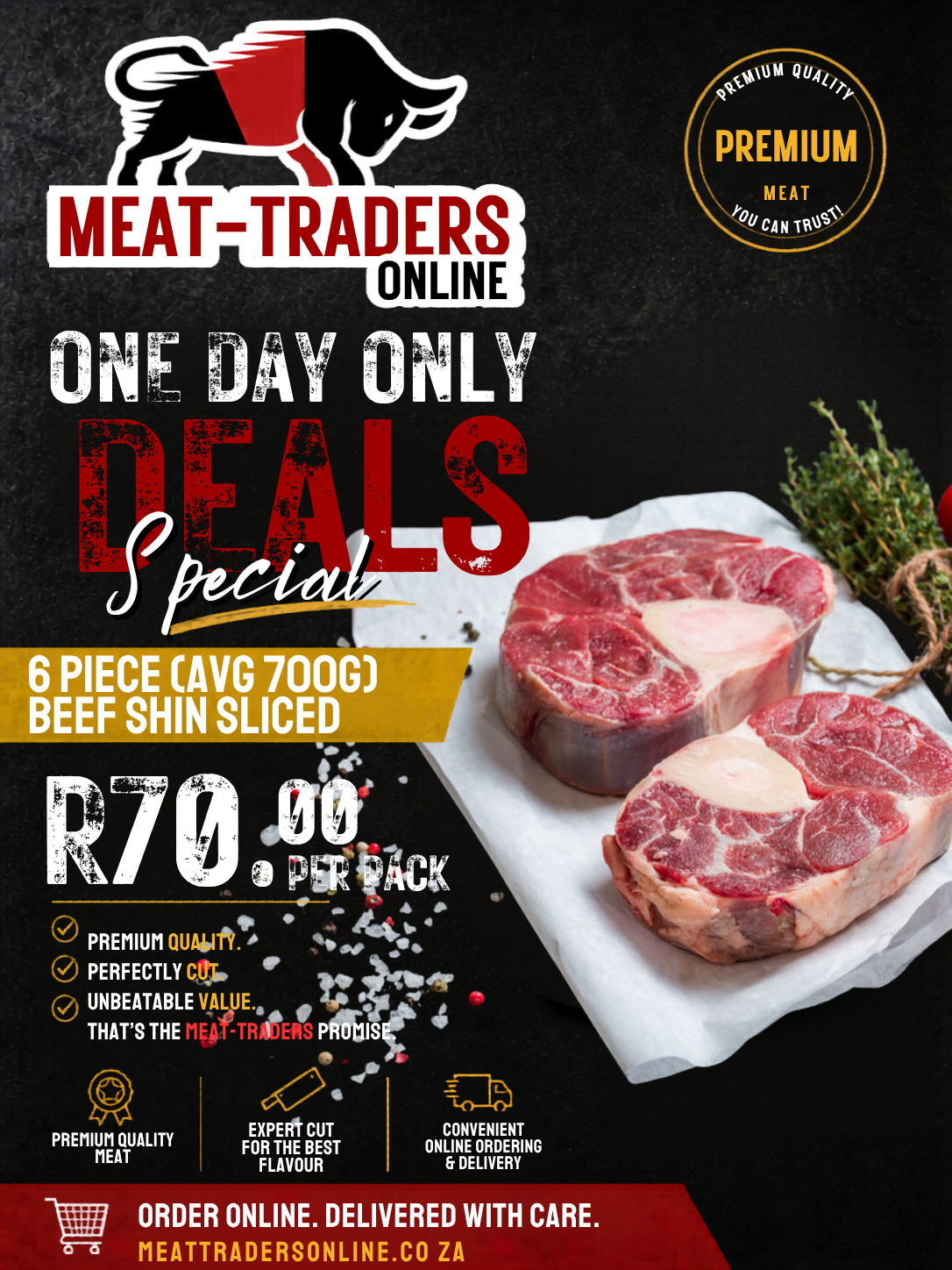 R70 DEALS - 6 PIECE SLICED BEEF SHIN (AVG 700G)