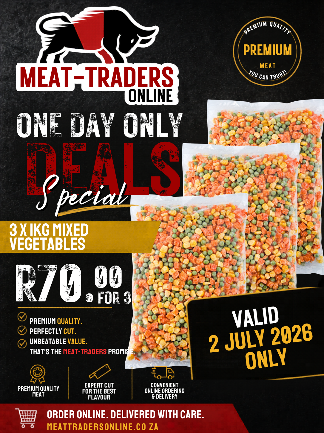 R70 DEALS - 3 X 1KG MIXED VEGETABLES
