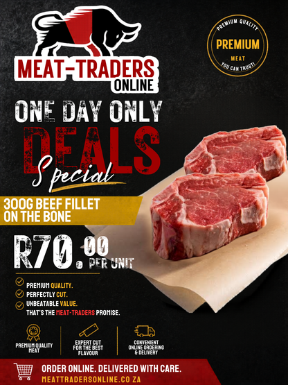 R70 DEALS - 300G BEEF FILLET ON THE BONE
