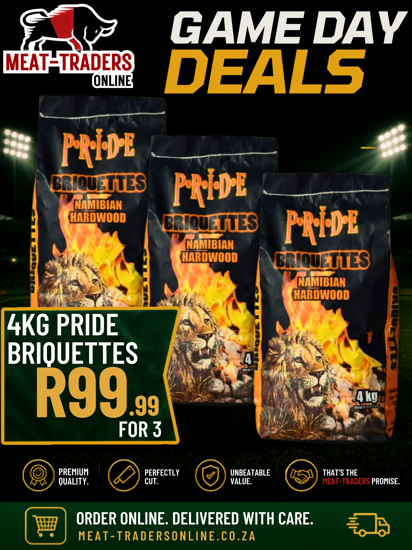 BRIQUETTES - 4KG PRIDE "GAME DAY DEAL"