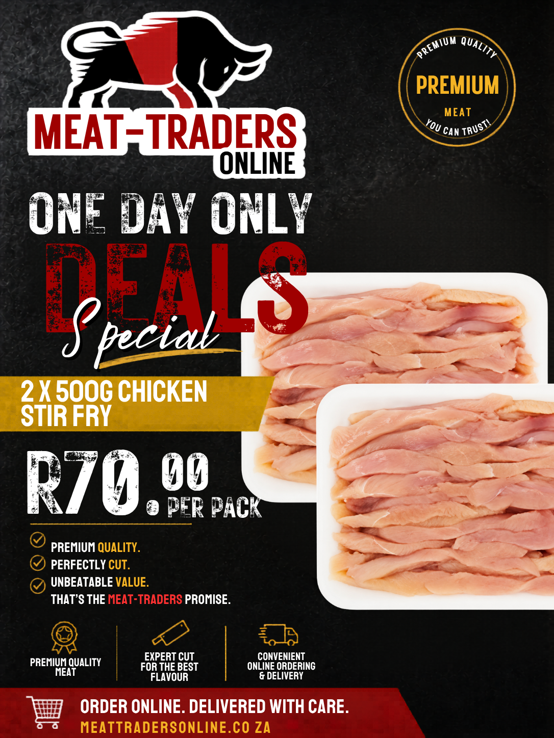 R70 DEALS - 2 x 500G CHICKEN STIR FRY
