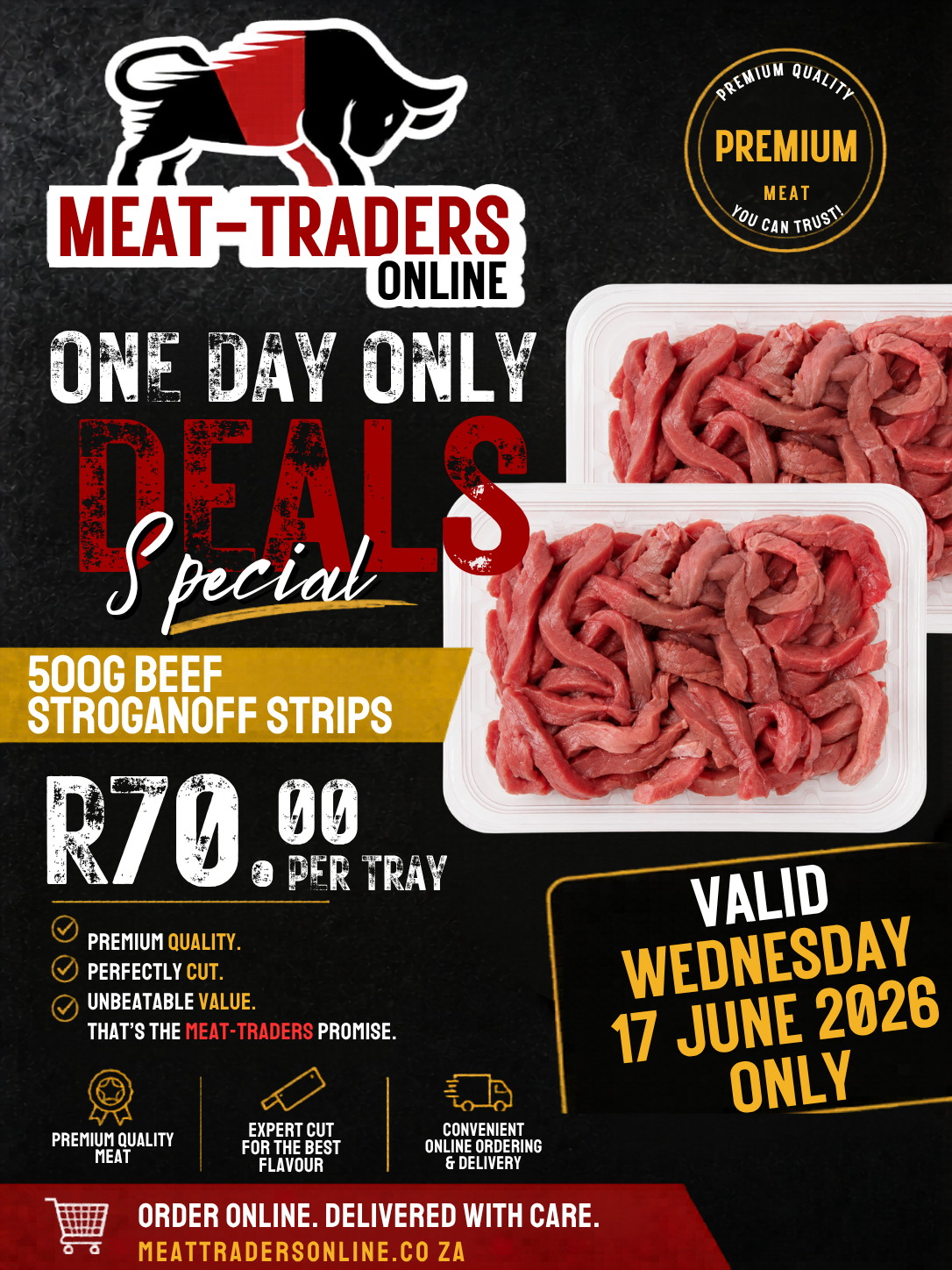R70 DEALS - 500G BEEF RUMP STROGANOFF