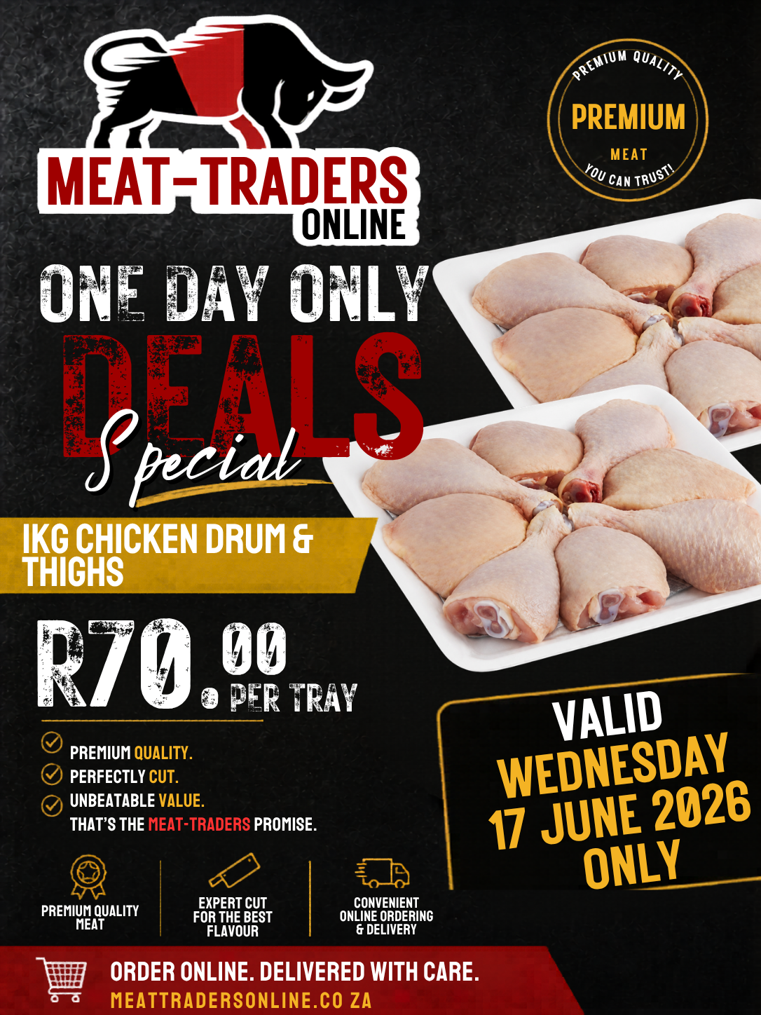 R70 DEALS - 1KG CHICKEN DRUMSTICK & THIGH (8 PIECE)