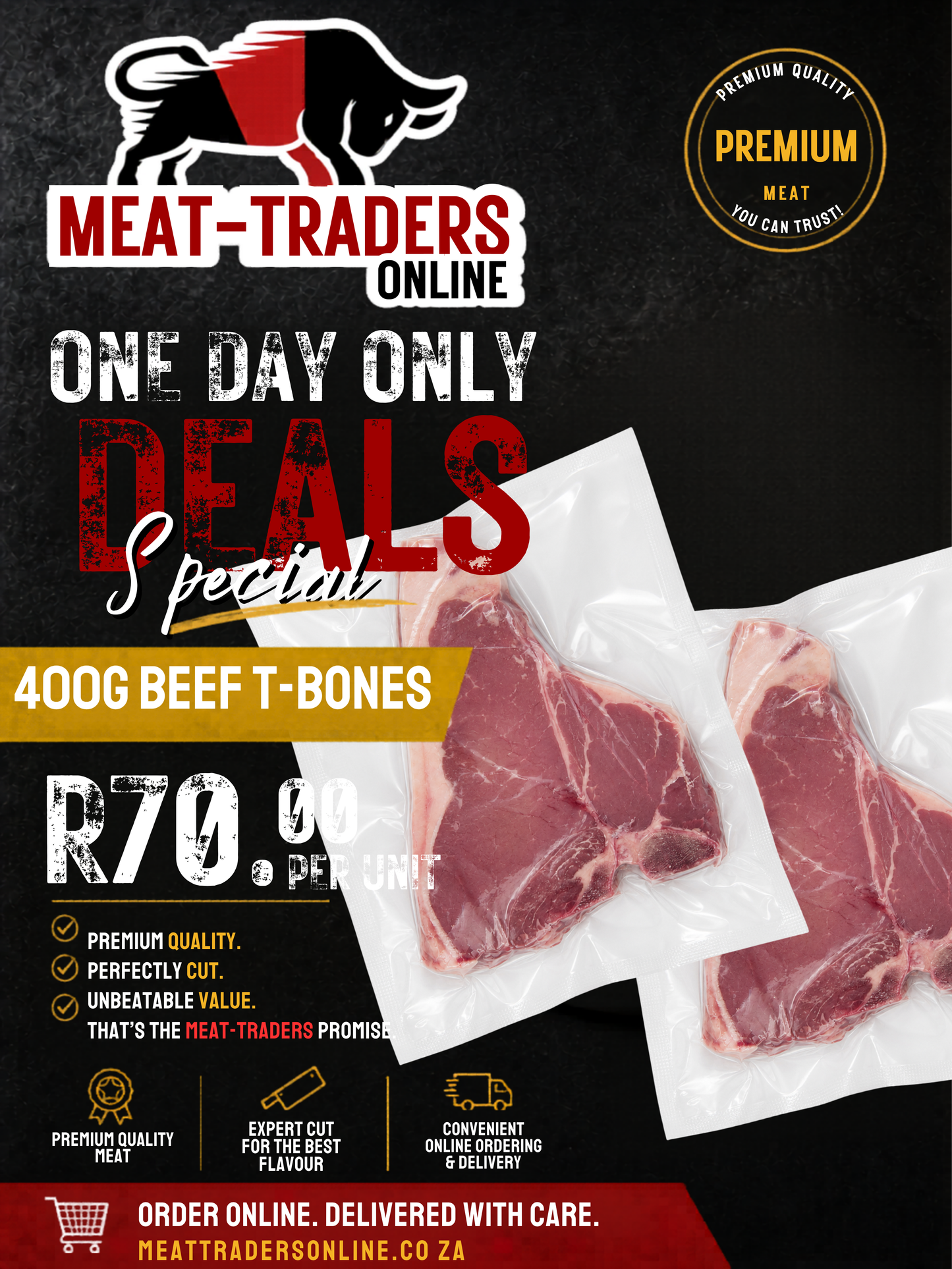 R70 DEALS - 400G BEEF T-BONE