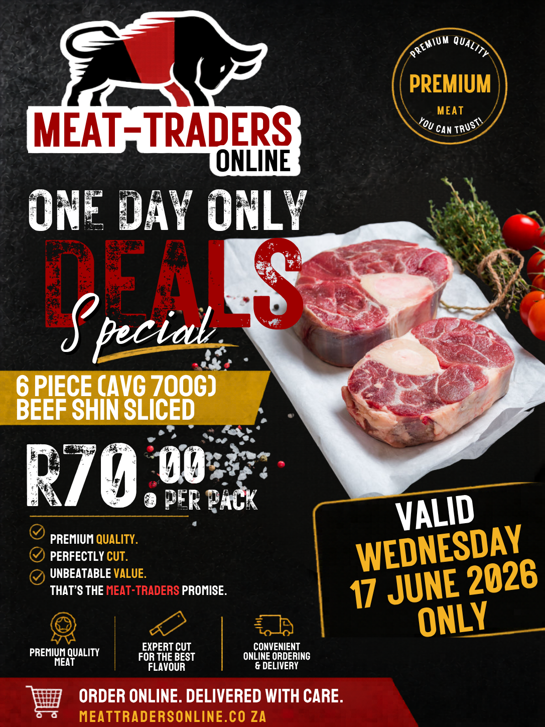 R70 DEALS - 6 PIECE SLICED BEEF SHIN (AVG 700G)